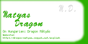 matyas dragon business card