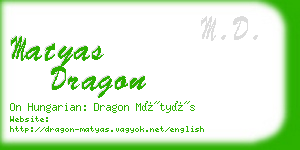 matyas dragon business card